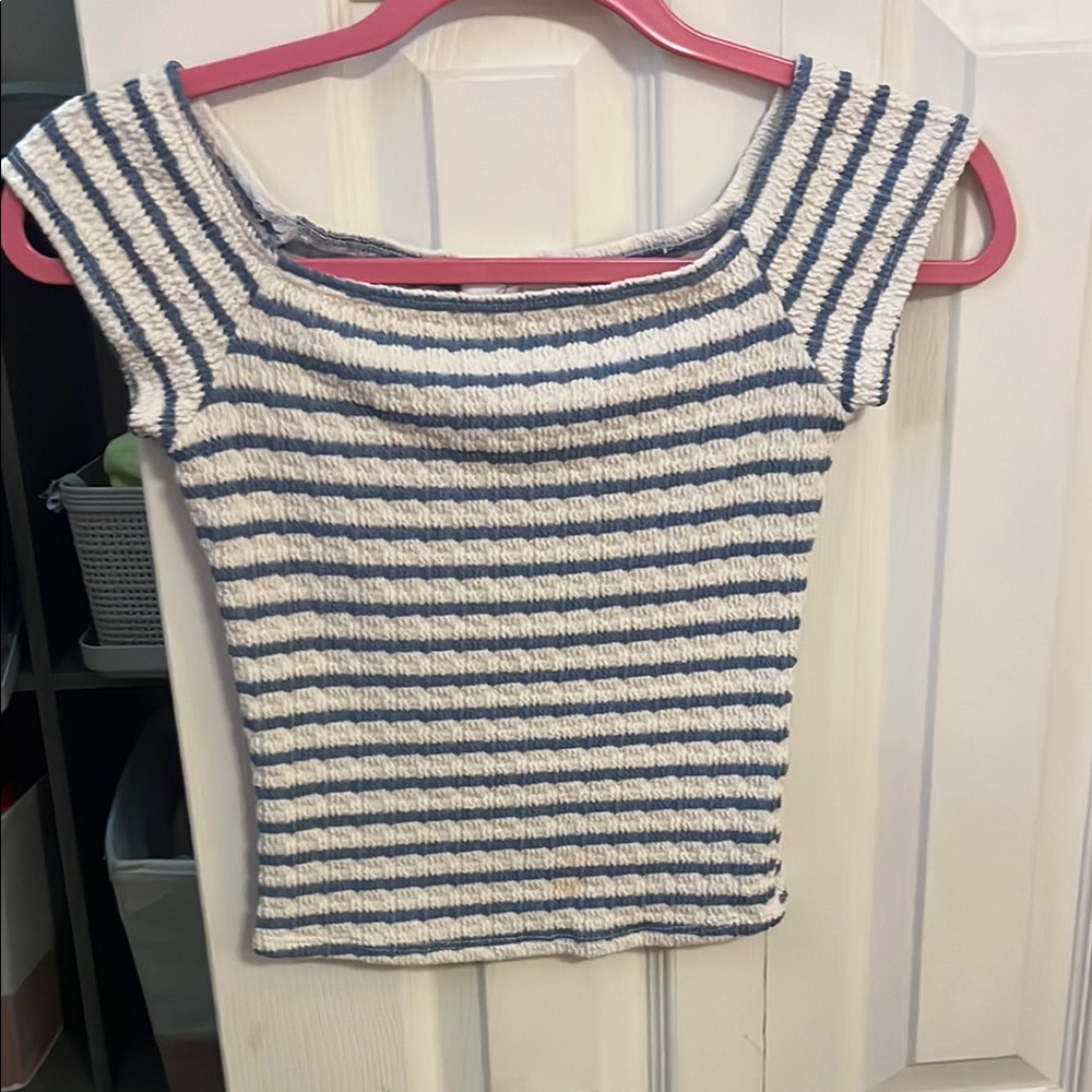 Striped Off-Shoulder Top